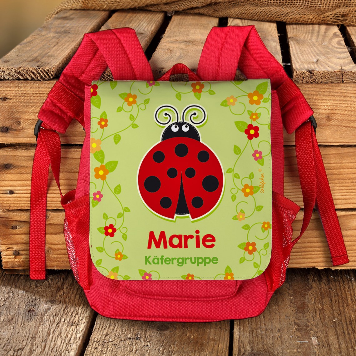 Kinderrucksack mit Blumenmotiv